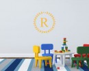 Wreath Customized Name Vinyl Decal For Nursery